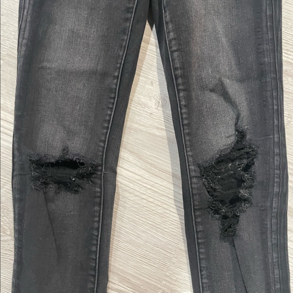 Black/Grey distressed skinny jeans - Picture 4 of 6